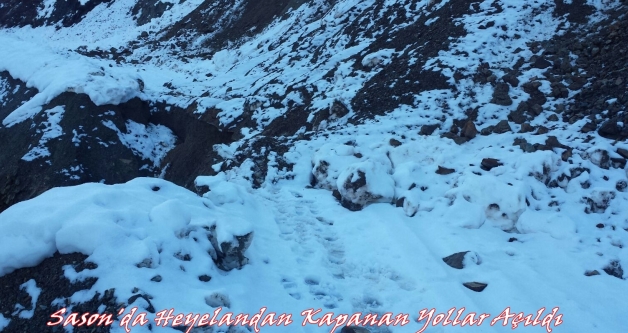 Sason\'da Heyelandan Kapanan Yollar Açıldı