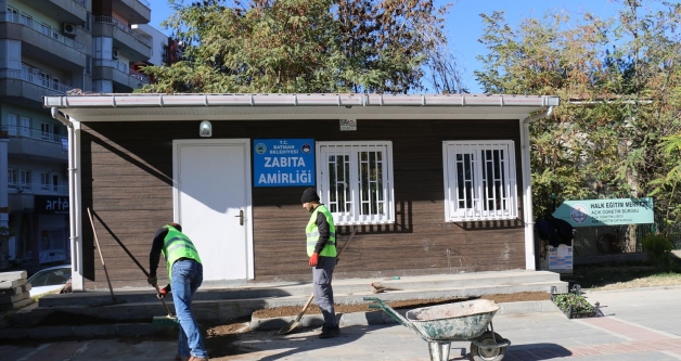 Zabıta Kulübesinin çevresi çiçeklendirildi