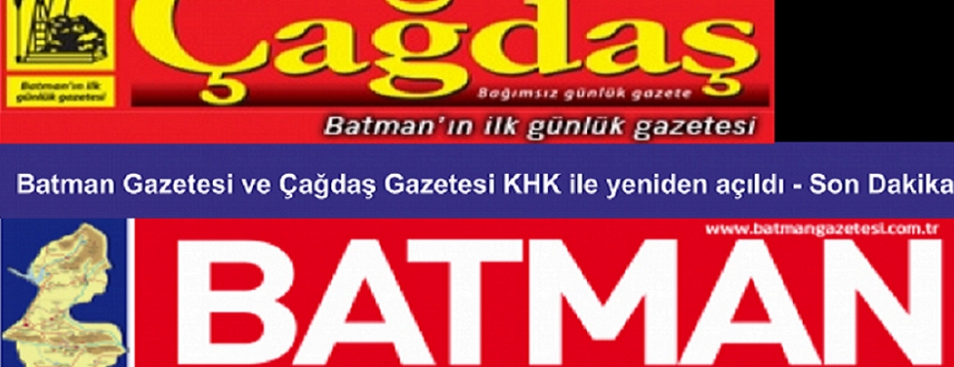 Batman Çağdaş Gazetesi Ve Batman Gazetesi Açıldı