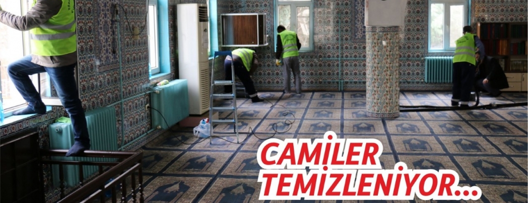 Kentte bulunan camiler temizleniyor