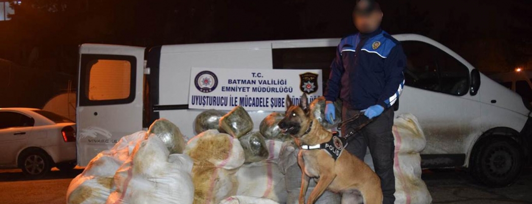 Batman\'da 477 kilogram esrar ele geçirildi