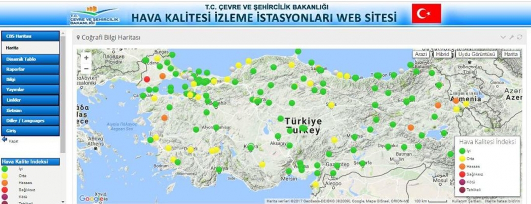 Batman\'ın hava kalitesi endeksi iyi durumda