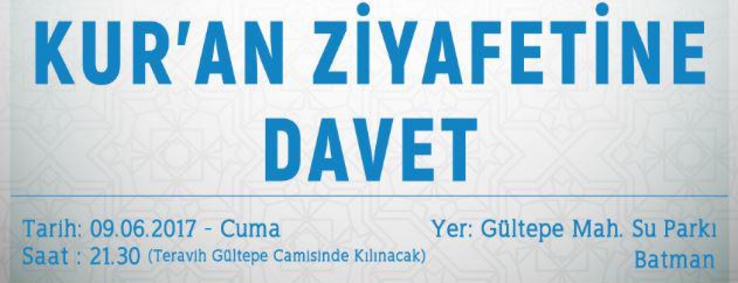 Batman\'da Kur\'an ziyafetine davet