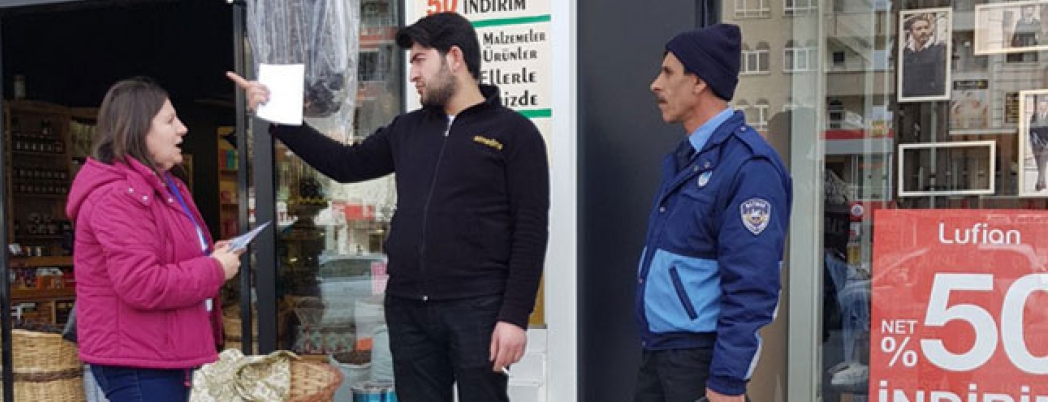 Esnafa \" Çöp Saati ve Kuralları \" hatırlatıldı