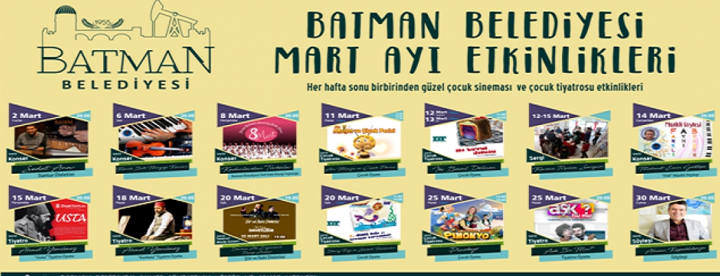 KÜLTÜR SANAT ETKİNLİKLERİNDE BAHAR DÖNEMİ