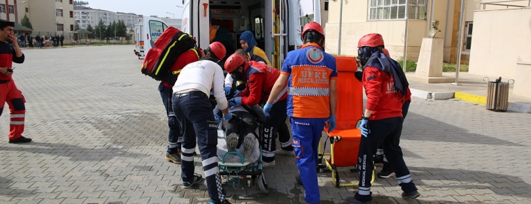 AFET VE ACİL DURUMLARA KARŞI ORTAK MÜDAHALE TATBİKATI YAPILDI
