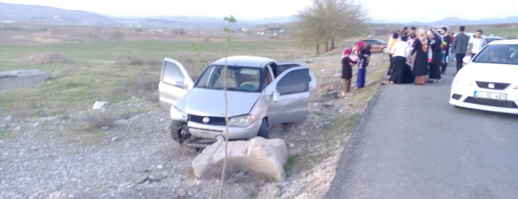 Otomobil şarampole girdi: 2 yaralı