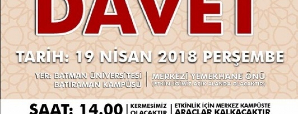 Üniversite öğrencilerinden Mewlid etkinliğine davet