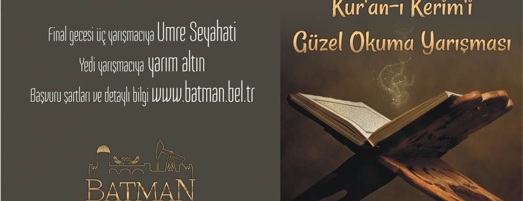BELEDİYEDEN UMRE ÖDÜLLÜ ‘KUR’AN-I KERİMİ GÜZEL OKUMA YARIŞMASI’