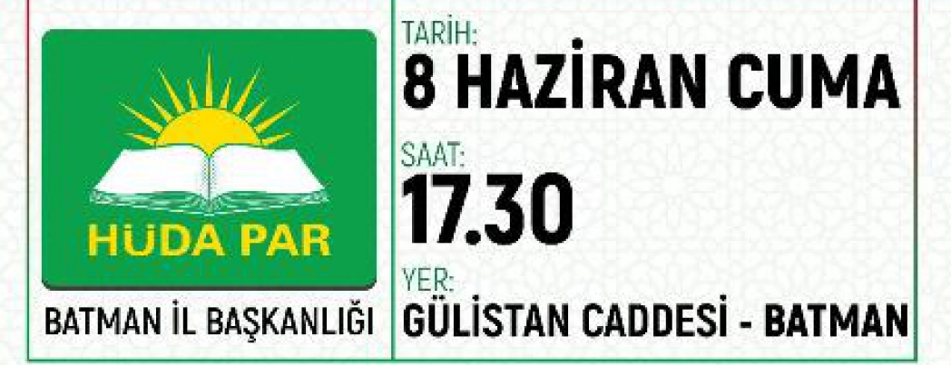 HÜDA PAR’dan kitlesel basın açıklamasına davet