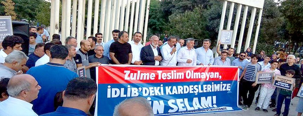 İdlib’e yönelik işgal girişimi protesto edildi