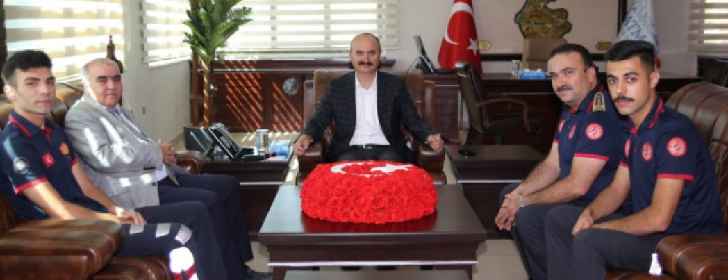 Vali Canalp’a İtfaiye Haftası ziyareti
