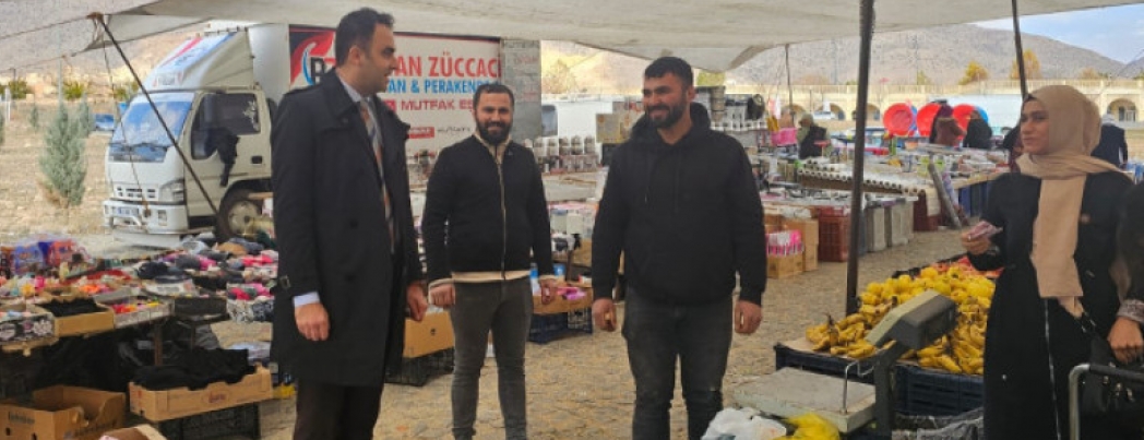 HASANKEYF KAYMAKAMI İMRAK, PAZARYERİ ESNAFINI ZİYARET ETTİ